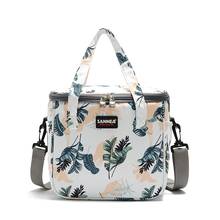 7L Flower Thermal Bag Oxford Waterproof Beach Cooler Camping Ice Bottle Food Lunch Box Thermo Insulated Bag 2024 - buy cheap
