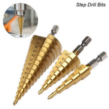 Hole Cutter Dint Tool Hss Step Drill Bit Set Cone Taper Straight Groove Wood Metal Stepped Drill Bits Hex Shank Core Drill Bits 2024 - buy cheap