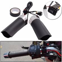 Wupp 1 par motocicleta guiador elétrico quente moto aquecimento lidar com apertos aquecidos lidar com interruptor ajustável temperatura 2024 - compre barato