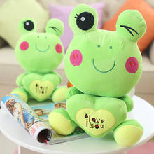Muñeco de peluche de rana verde para niños, muñeco de felpa suave con ojos sonrientes, de 35-55cm 2024 - compra barato