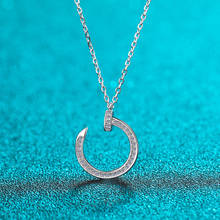 Новый дизайн кольца кулон ожерелье серебро 925 в общей сложности 0,3 карат отличное огранки пройденному тестированию хорошая четкость Moissantie подарок цепи 2024 - купить недорого