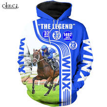 CLOOCL-Sudadera con capucha para hombre y mujer, prenda deportiva con estampado 3D de Animal Champion Medal Horse Racing, jersey de chándal Harajuku largo con cremallera para invierno y otoño 2024 - compra barato