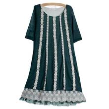 Vestidos de festa laço 50s boho coreano vintage retro gótico envoltório bordado casual praia bordado feminino verão primavera vestido 2024 - compre barato