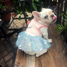 French Bulldog Clothes Summer Dog Dress Poodle Bichon Pomeranian Schnauzer Pug Clothing Princess Skirt Corgi Dog Costume Outfit 2024 - buy cheap