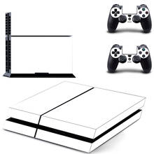 Однотонная белая стильная наклейка для PS4 Playstation 4 защитная пленка для консоли + 2 контроллера защитный чехол DPTM2371 2024 - купить недорого