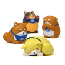 Kawaii Japanese Shiba Inu Fat Dog Action Figure Models Toys Cute Micro Figurines Landscape Decoration Pet Dolls Christmas Gift 2024 - buy cheap
