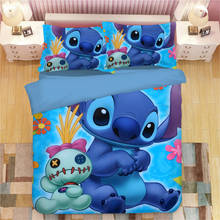 Stitch Bedding Set Cartoon Bedspread Single Twin Full Queen King Size Bedclothes Children's Boy Bedroom Bed Set 2024 - buy cheap