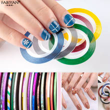 40pcs Multicolor Rolls Strip Striping Tape Line Wrap Tips Sticker Decoration DIY Tools Nail Art Manicure 2024 - buy cheap