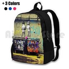 Banksy Chill The Duck Out Outdoor Hiking Backpack Waterproof Camping Travel Commentary On Society Provoking Satirical Out Of 2024 - buy cheap