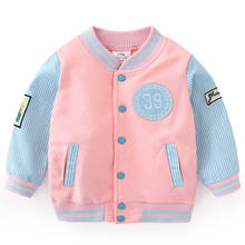 Baby Kids Patches Baseball Uniform Coat Spring Children's Clothes Outerwear Autumn New Boys Color-Blocking Spliced Jacket B212 2024 - buy cheap