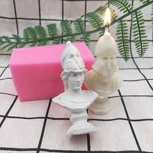 DIY handmade Greek goddess Candle mold goddess of war Athena handmade scented silicone mold human figure Concrete Silicone Mold 2024 - buy cheap