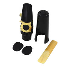 Prático usável alto/tenor/soprano/saxofone bocal conjunto com tampa & clip & reed & 2 pces dentes almofada 2024 - compre barato