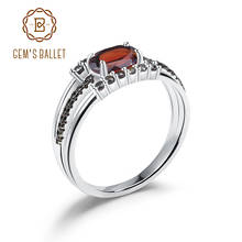 GEM'S BALLET-anillos de rojo granate Natural de 0,95 CT para mujer, anillo Vintage de Plata de Ley 925 para mujer, anillo de piedra de nacimiento de aniversario, joyería fina 2024 - compra barato
