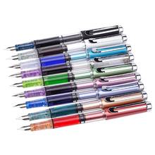 Colorful Transparent Fountain Pen Fine Nib Students Writing Stationery Supplies 2024 - buy cheap
