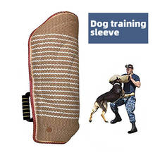 Luva de cânhamo para treinamento de animais de estimação, acessórios portáteis de mordida para cachorros, treinamento para cachorros, cachorros com mangas abertas 2024 - compre barato