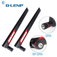 Dlenp 2pcs 2.4G 5G 5.8G wifi Antenna Dual Band 12dBi Antenna Router Antenna SMA Male (pin)/ RP-SMA Male(hole) 2024 - buy cheap