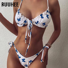 RUUHEE Sexy Bikini Set Women Brazilian Swimwear Push Up Micro Bikini 2021 Solid Swimsuit Female Bathing Suit Bandage Biquini 2024 - buy cheap