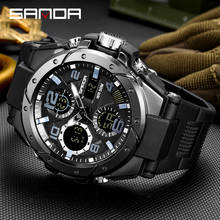 SANDA Sport Military Wrist Watch Men Watches Brand Male Watch For Men Clock Dual Display Wristwatch Army Outdoor Waterproof Hour 2024 - buy cheap