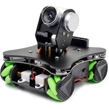 Умный робот для UNO R3 с камерой FPV, колесо для программирования «сделай сам», всенаправленные игрушки, видео, Wi-Fi, робот-автомобиль 2024 - купить недорого