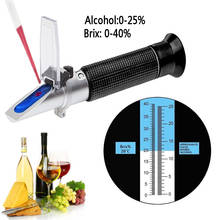 Refratômetro específico do hydrômetro do álcool 0-25% & brix 0-40% da compensação automática do álcool handheld refratômetro 2024 - compre barato