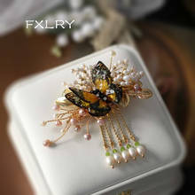 FXLRY-Clip con flecos de mariposa para niña, adorno para la cabeza, pinza para el pelo, Perla Natural, Original, hecho a mano, para regalar 2024 - compra barato