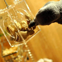 Grande negócio papagaio caixa de alimentação animal de estimação pássaro alimentador de forragem caixas pendurado gaiola balanço mastigar brinquedos papagaios alimentação ferramenta de treinamento 2024 - compre barato