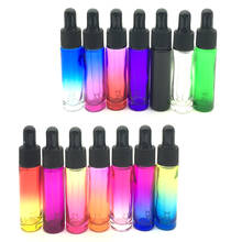 10ml Gradient Colorful Perfume Glass Bottle Pipette Bottles Thick Glass Dropper Tubes Essential Oil Vial X 50 2024 - buy cheap