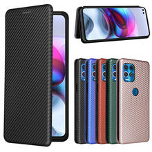 Funda con tapa de lujo para Motorola Moto Edge S, carcasa de fibra de carbono con absorción magnética, a prueba de golpes, para Moto Edge, bolsas de teléfono 2024 - compra barato