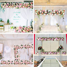 Свадебная АРКА Искусственные цветы стена Свадебный сценический фон для дома фотография 2024 - купить недорого