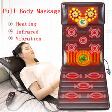 Cojín de masaje eléctrico con calefacción vibratoria, masajeador infrarrojo para cuello, espalda, pie y dolor corporal, alivio del estrés y relajación 2024 - compra barato