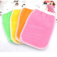 Color Sided Shower Exfoliating Bath Brush Gloves Massage Loofah Scrubber Shower Wash Skin Body Gloves Shower Accessories 2024 - buy cheap