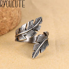Korean Open Adjustable Feather Finger Rings for Women Wedding Ring Jewelry Valentine's Day GIFT 2024 - buy cheap