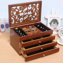 White/Brown Multi-Layer 2/4 floors Wooden Jewelry Box Jewelry Display Casket Earrings Ring Boxes Jewelry Organizer Gift Box 2024 - buy cheap