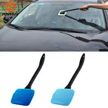 POSSBAY Car Wash Brush Dust Long Handle Car Cleaning Tool Car Care Glass Towel Auto Window Cleaner Windshield Windscreen 2024 - buy cheap