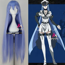 Akame Ga KILL! Esdeath Long Straight Cosplay Wigs High Quality Heat Resistant Synthetic Fake Hair Blue Anime Party+wig cap 2024 - buy cheap