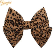 10pcs/lot Classical European Leopard Hair Style 6" Sailor Bow Women Barrette 2022 Hair Bow Clip For Girl Hair Accessories 2024 - buy cheap