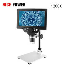 Microscopio Digital portátil USB de 12MP, microscopio electrónico de vídeo de 7 pulgadas, HD, LCD, para soldadura, 0-1200X 2024 - compra barato