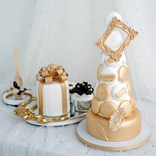 SWEETGO искусственное пирожное глиняная десертная модель шампанское золото 4 дюйма поддельные башня макаруна украшения дома витрина фотография 2024 - купить недорого