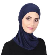 Solid Color Cotton Muslim Turban Hats For Women Full Cover Inner Hijab Caps Islamic Underscarf Bonnet Neck Head Under Scarf Cap 2024 - buy cheap