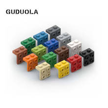 Guduola-bloques de construcción 44728, soporte de placa angular de 1x2-2x2, piezas pequeñas, MOC, juguetes de montaje, 50 unids/lote 2024 - compra barato