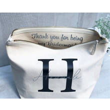 personalise monogram maid of honor bridesmaid makeup pouches wedding Gift Make Up Cosmetic Bags Unique Gift for Bridal Party Bas 2024 - buy cheap