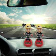 2019 High Quality Car Accessories Interior Solar Decoration Firefighter Shaking Head Doll Car Decoration 2024 - buy cheap