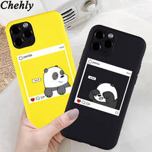 Cute Panda Case for iPhone 6s 7 8 11 12 Mini Plus Pro X XS MAX XR SE Fashion Cases Soft Silicone Fitted Shell Accessories Cover 2024 - купить недорого