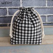 Canvas Drawstring Bag Small Size Drawstring Pouch Phone Key Change Cosmetic Bag Candy Jewelry Storage Pouch Christmas Gift Bag 2024 - buy cheap