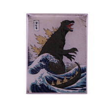 Great Monnsteroff Kanagawa Enamel Pin You felt the coming wave told me we had all be brave. 2024 - buy cheap