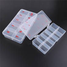 10/11 Natural Cells Fake Manicure Tips Acrylic Translucent Case Tool Plastic False Nail Tips Storage Box 2024 - купить недорого