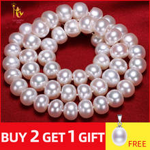 Maxi NYMPH-collar de perlas naturales blancas para mujer, Gargantilla, cuentas de piedra fina de agua dulce, regalo de boda, F001 2024 - compra barato