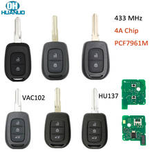 Llave remota de botón 2/3 MHZ con chip 4A PCF7961M para Renault, Sandero, Dacia, Logan, VAC102, HU137, 434 2024 - compra barato
