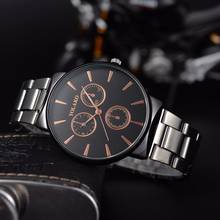 Men Black Stainless Steel Watch Luxury Male Quartz Watch Casual Men Clock Wristwatches YOLAKO Brand Relogio Masculino 2024 - buy cheap