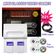 SUPER MINI HDMI-compatible SNES SFC NES Retro Classic Video Game Console TV Game Player Built-in 821 Games with Dual Gamepads 2024 - buy cheap